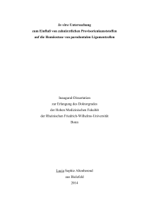 In vitro Untersuchung zum Einfluß von zahnärztlichen