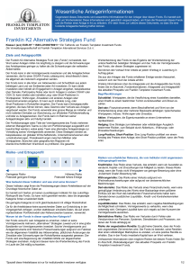 Wesentliche Anlegerinformationen Franklin K2 Alternative