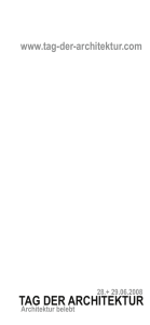 tag der architektur - carl zillich architect