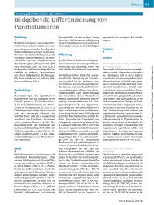 Bildgebende Differenzierung von Parotistumoren