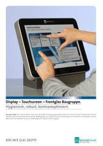 Display – Touchscreen - Berliner Glas Technische Gläser
