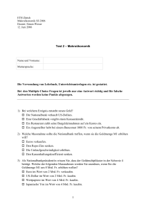 1 Test 2 – Makroökonomik Die Verwendung von Lehrbuch