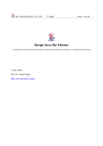 Skript Java für Förster