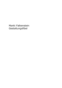 Markt Falkenstein Gestaltungsfibel