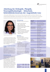 Sehschule, SehfrühförderZentrum der Augenklinik Linz