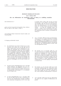 Beschluss 2010/96/GASP des Rates vom 15. Februar 2010 über