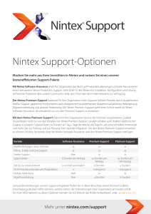 Nintex Support-Optionen