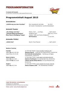 Schmidt TIVOLI Programm Juli 2015