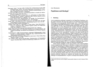 Populism us und Ideo Iogie *