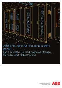 ABB-Lösungen für “industrial control panel” Ein Leitfaden für UL