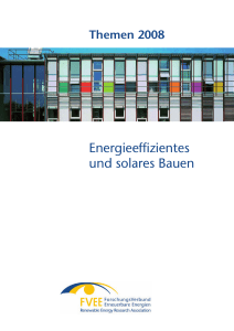 Energieeffizientes und solares Bauen