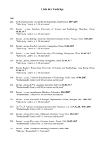 Liste der Vorträge - Georg-August