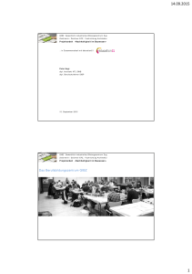 Präsentation der Projektarbeit Nachhaltigkeit im