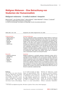 Malignes Melanom – Eine Betrachtung von Studenten der