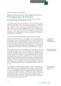 Balanced Scorecard als Führungsinstrument zur Nachfolgeplanung