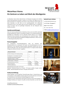 Mozarthaus Vienna Ein Zentrum zu Leben und Werk des Musikgenies