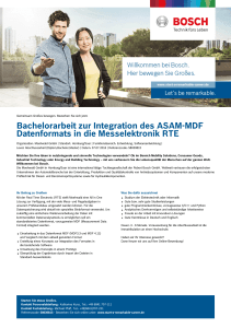 Bachelorarbeit zur Integration des ASAM