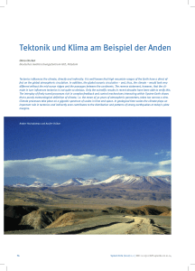 Tektonik und Klima am Beispiel der Anden - GFZpublic