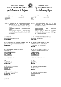 Al COMMISSARIO STRAORDINARIO per la provvisoria gestione del