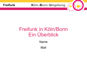 Freifunk in Köln/Bonn Ein Überblick