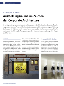 Ausstellungsräume im Zeichen der Corporate Architecture