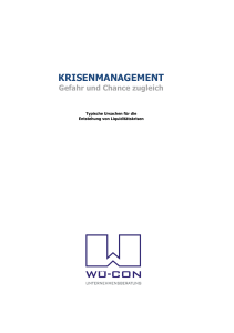 Krisenmanagement - Gefahr und Chance - WÜ