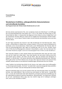 Wunderbares Erz&auml;hlkino, au&szlig;ergew&ouml;hnliche Dokumentationen und