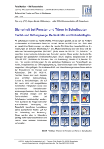 Sicherheit bei Fenster und Türen in Schulbauten