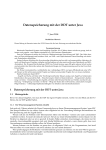 Datenspeicherung mit der DDT unter Java
