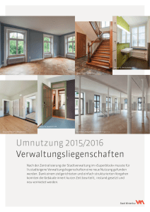 Umnutzung 2015/2016 Verwaltungsliegenschaften