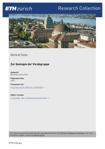 der Vorabgruppe - ETH E-Collection