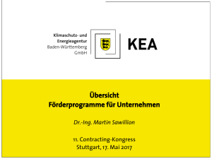 Übersicht Förderprogramme für Unternehmen