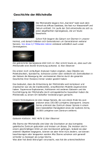 Geschichte der Milchstraße