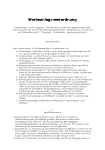 Werbeanlagenverordnung Werbeanlagenverordnung