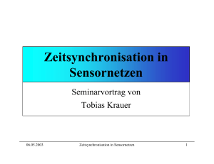 Zeitsynchronisation in Sensornetzen