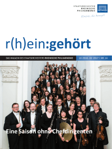 SRP Magazin 2-2016.indd - Staatsorchester Rheinische Philharmonie
