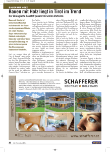 Bauen mit Holz liegt in Tirol im Trend