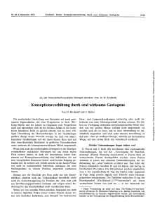 Konzeptionsverh&uuml;tung durch oral wirksame