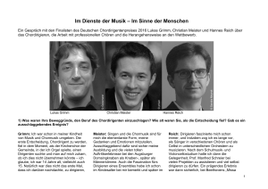 Im Dienste der Musik &ndash; Im Sinne der Menschen