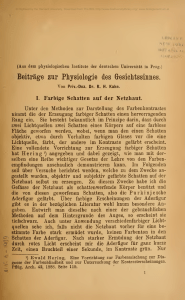 Beiträge zur Physiologie des Gesichtssinnes. von diesen