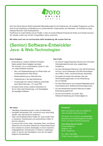 Stellenanzeige als PDF - Foto Online Service GmbH