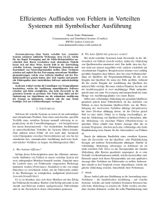 Effizientes Auffinden von Fehlern in Verteilten Systemen mit