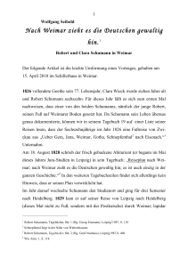 Robert und Clara Schumann in Weimar - Schumann