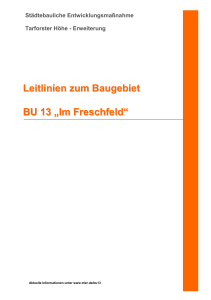 Leitlinien zum Baugebiet BU 13 - Stadtbibliothek Weberbach