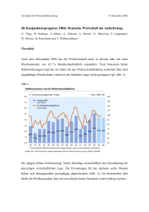 ifo Konjunkturprognose 2006: Deutsche Wirtschaft im Aufschwung