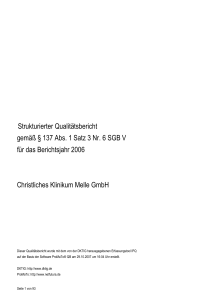Qualitätsbericht 2006