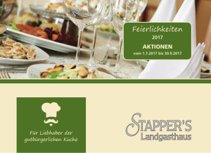 Feierlichkeiten - Stappers Landgasthaus