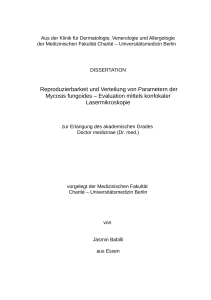 Reproduzierbarkeit und Verteilung von Parametern der Mycosis