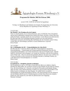 Wintersemester 2003/2004 - Ägyptologie