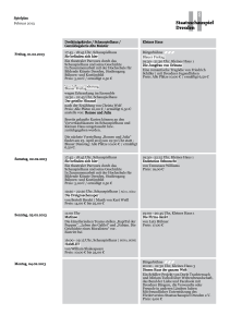Spielplan Februar 2013 Schauspielhaus / Frauenkirche
